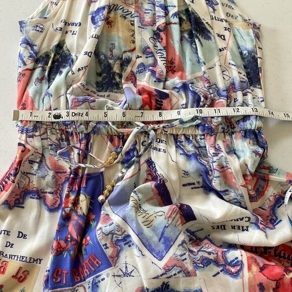 Peter Som for desigNation Postcard Maxi Dress Sleeveless Halter Neck Cover Up - Picture 14 of 16